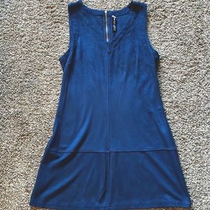 Velvet blue mini dress
